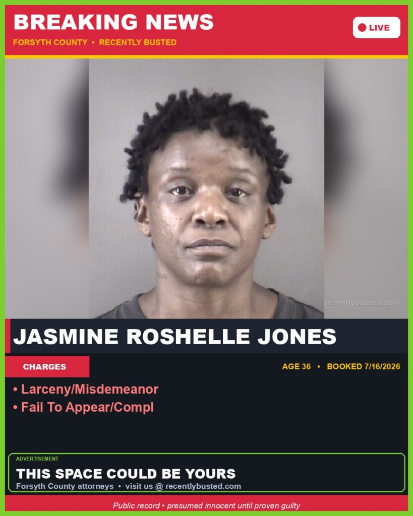 Booking photo of JASMINE ROSHELLE JONES