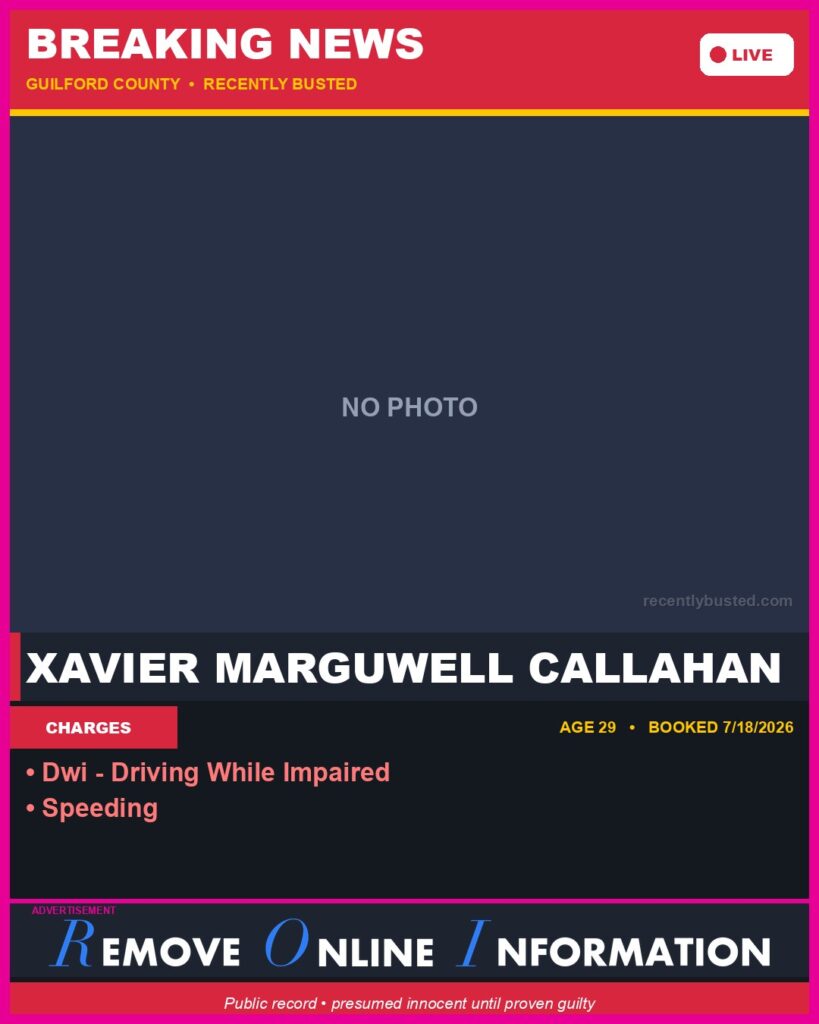 Booking photo of XAVIER MARGUWELL CALLAHAN