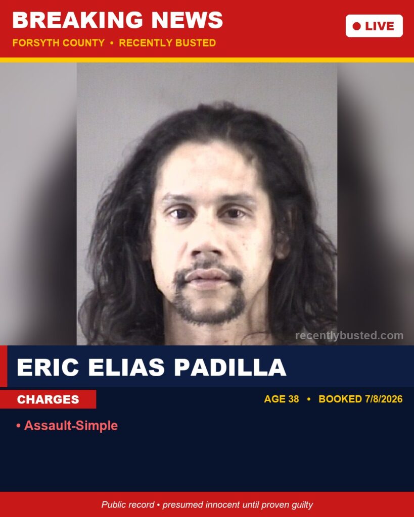 Booking photo of ERIC ELIAS PADILLA