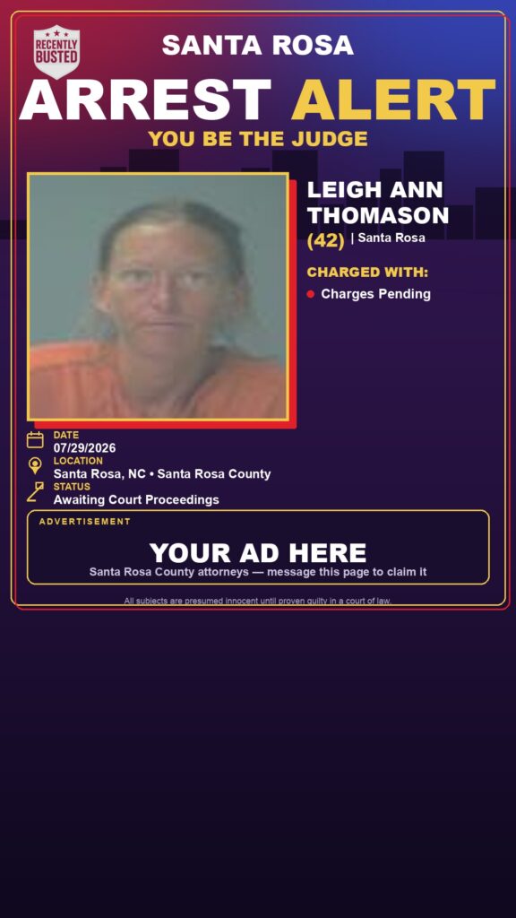 Arrest report - Leigh Ann Thomason