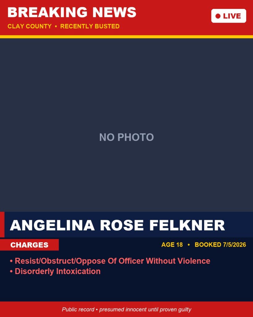 Booking photo of ANGELINA ROSE FELKNER