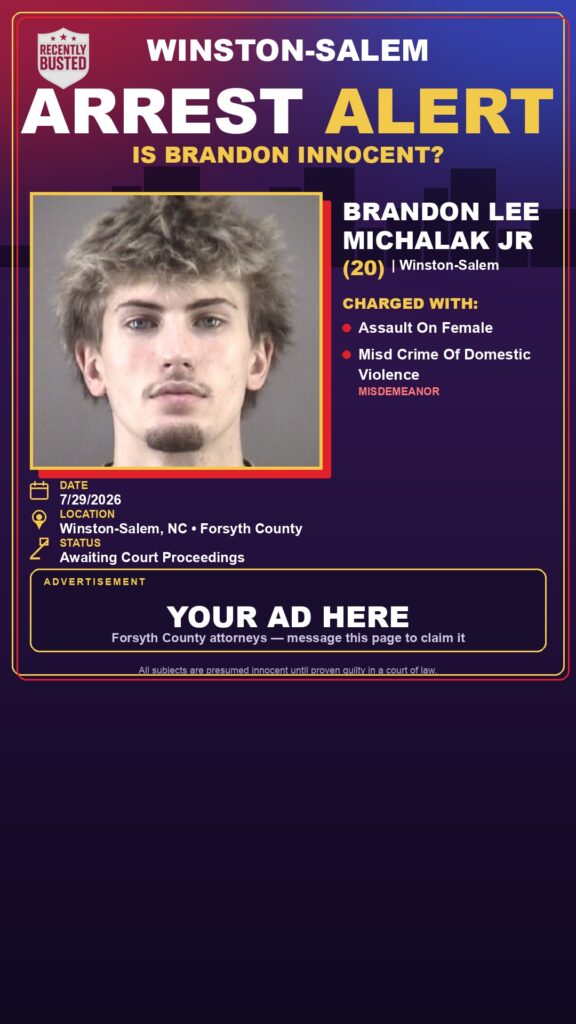 Booking photo of BRANDON LEE MICHALAK JR