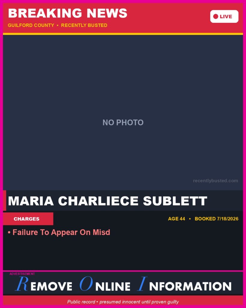 Booking photo of MARIA CHARLIECE SUBLETT