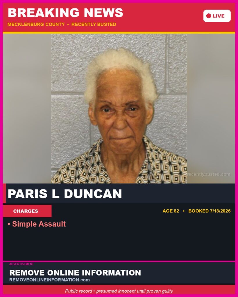 Booking photo of PARIS L DUNCAN