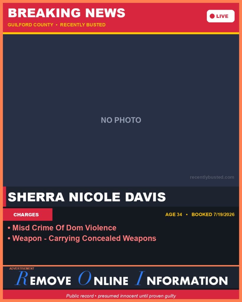 Booking photo of SHERRA NICOLE DAVIS