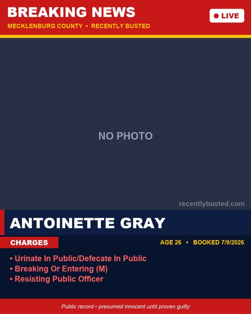 Booking photo of ANTOINETTE GRAY