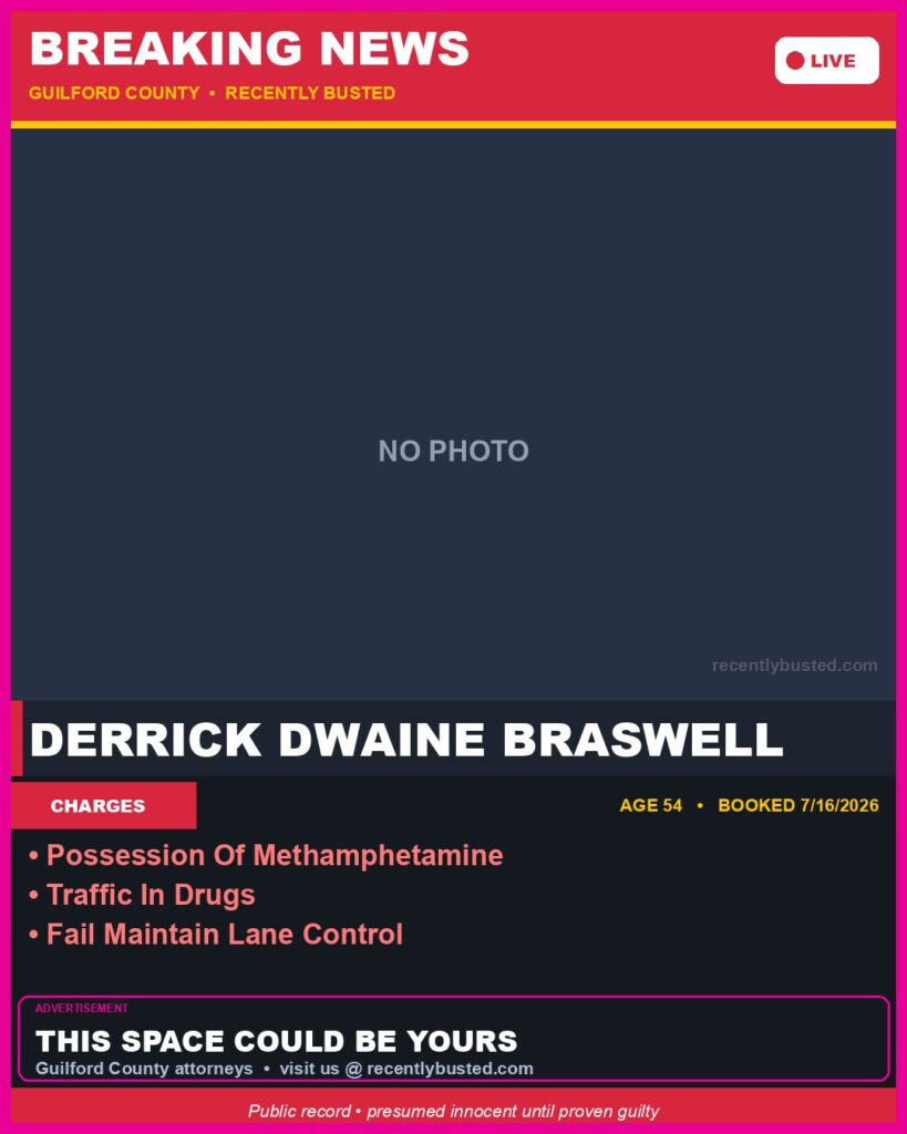 Booking photo of DERRICK DWAINE BRASWELL