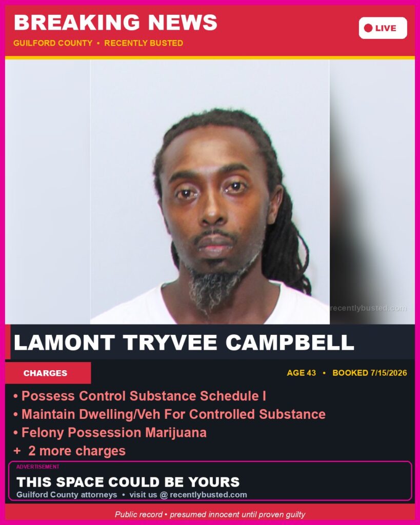 Booking photo of LAMONT TRYVEE CAMPBELL