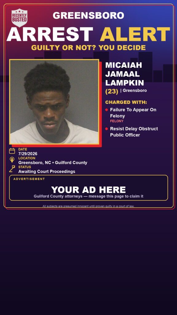 Booking photo of MICAIAH JAMAAL LAMPKIN