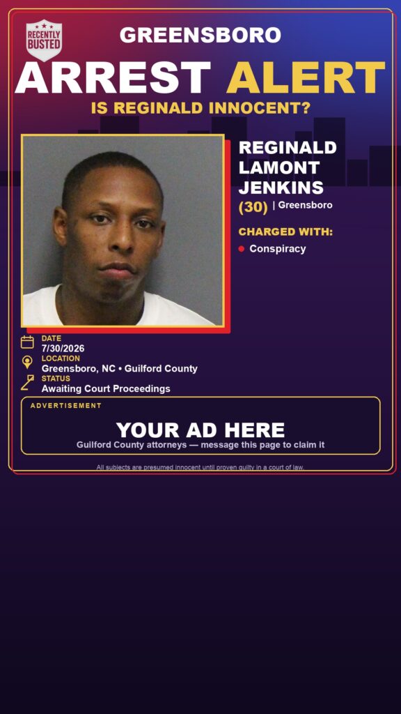 Arrest report - REGINALD LAMONT JENKINS