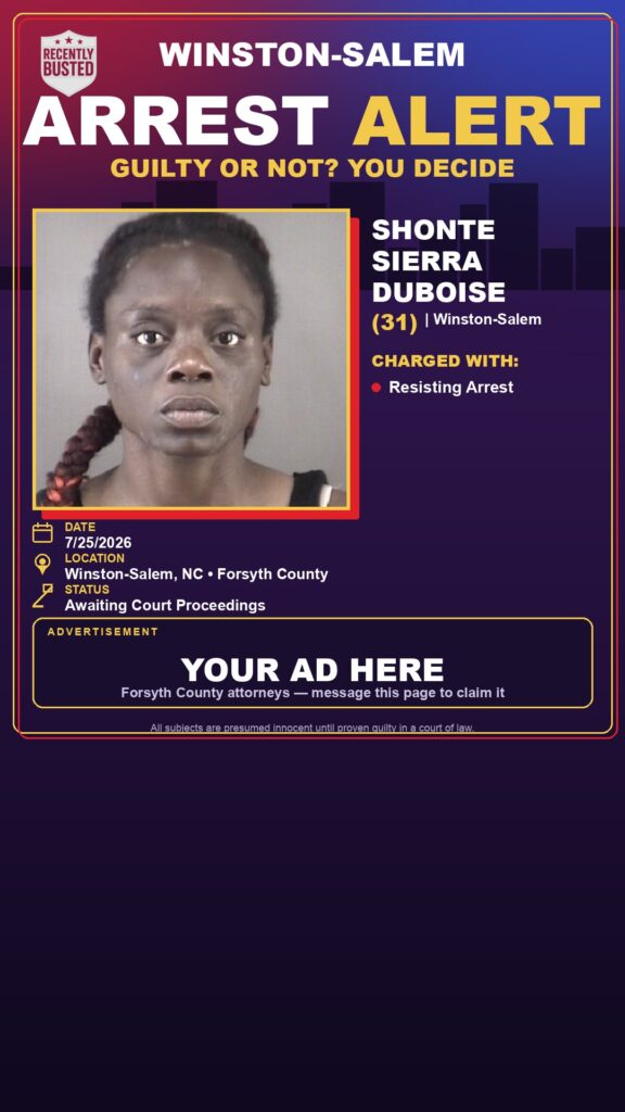 Booking photo of SHONTE SIERRA DUBOISE