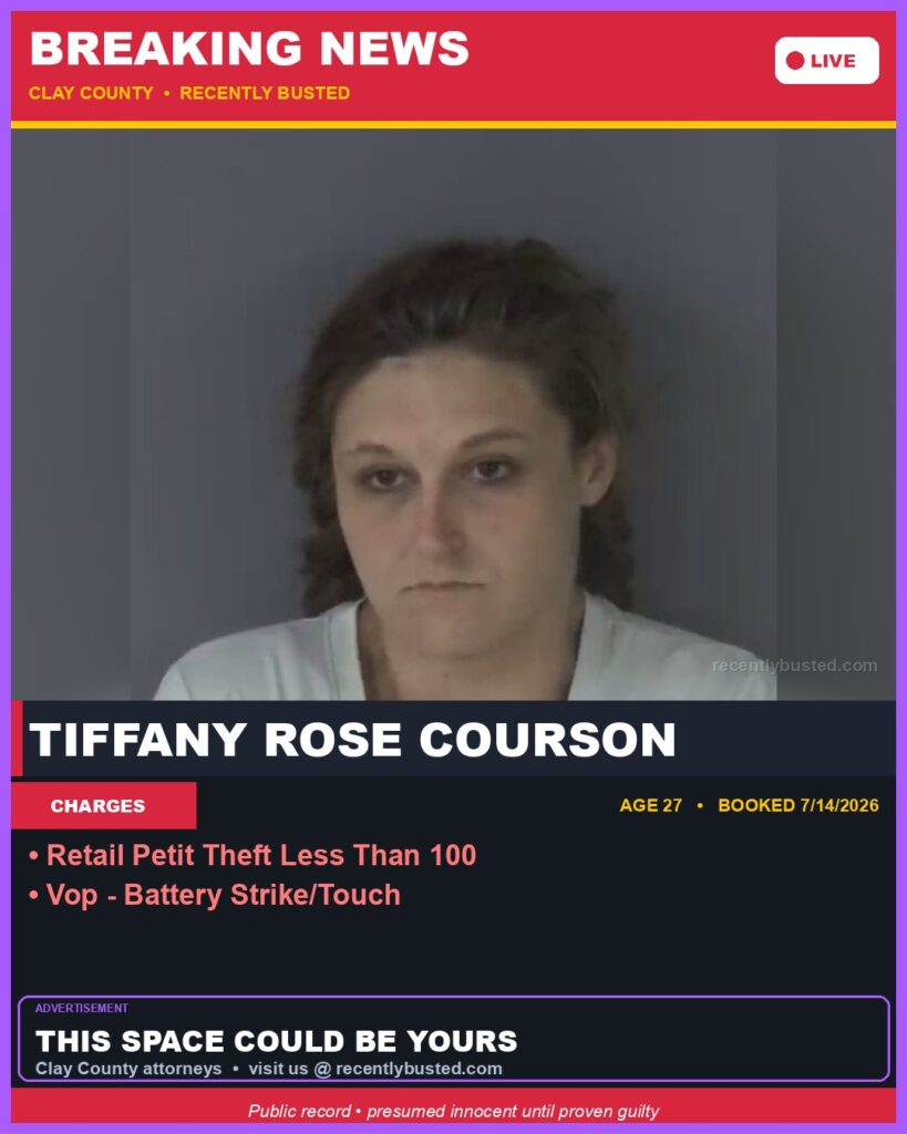 Booking photo of TIFFANY ROSE COURSON