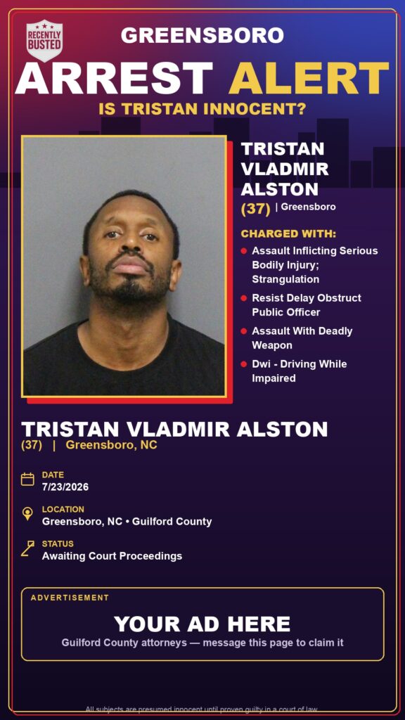 Booking photo of TRISTAN VLADMIR ALSTON