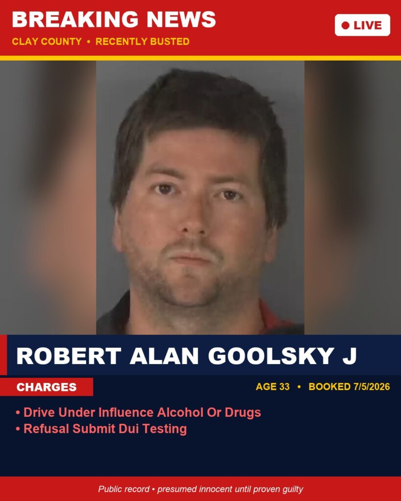 Booking photo of ROBERT ALAN GOOLSKY J