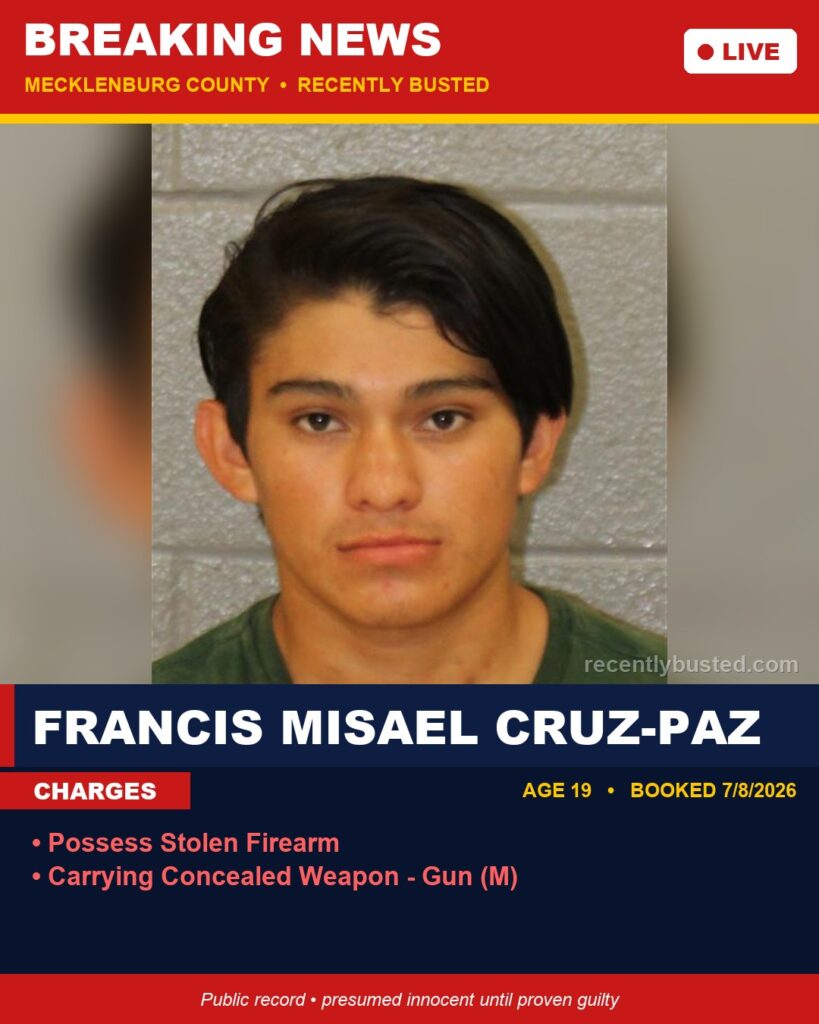 Booking photo of FRANCIS MISAEL CRUZ-PAZ
