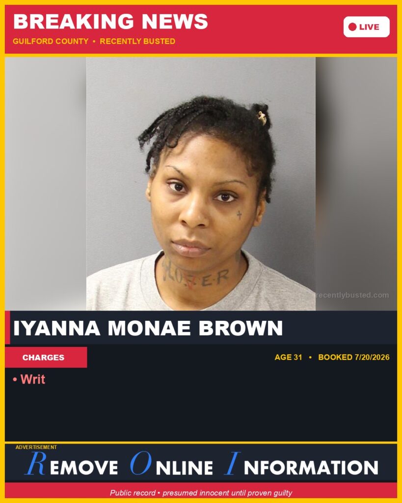 Booking photo of IYANNA MONAE BROWN
