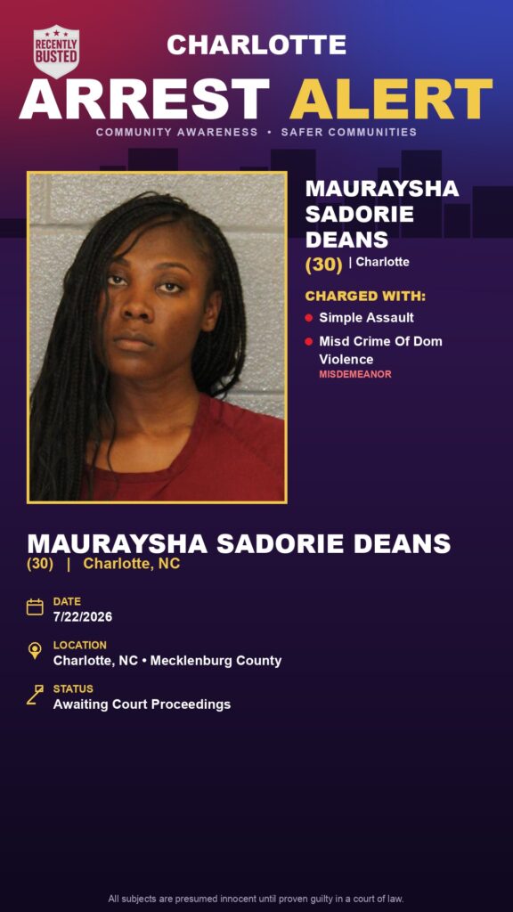 Booking photo of MAURAYSHA SADORIE DEANS