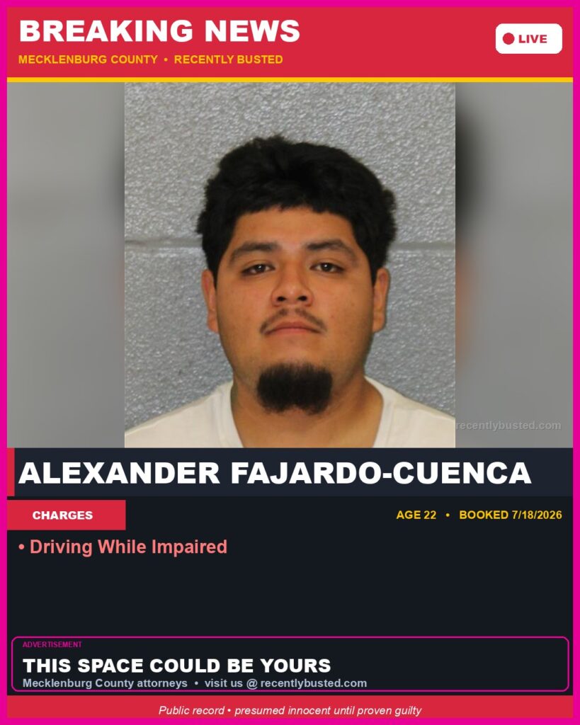 Booking photo of ALEXANDER FAJARDO-CUENCA