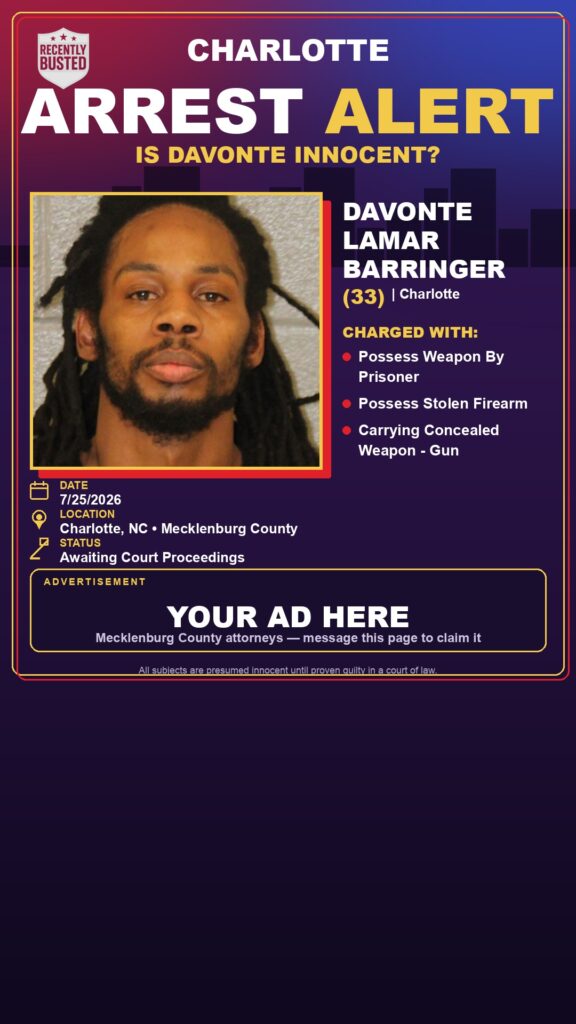 Booking photo of DAVONTE LAMAR BARRINGER