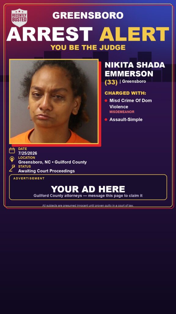 Booking photo of NIKITA SHADA EMMERSON