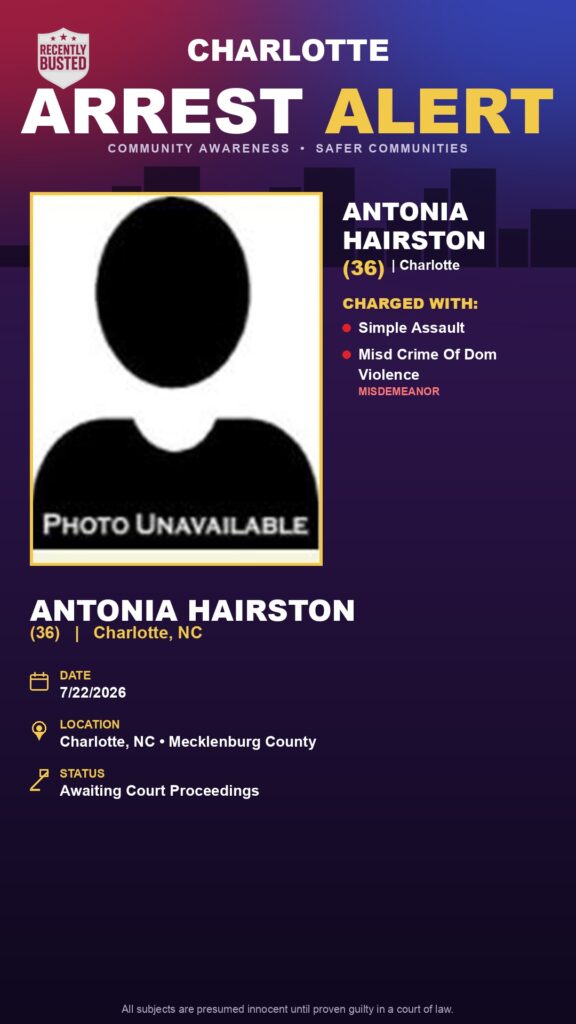 Booking photo of ANTONIA HAIRSTON