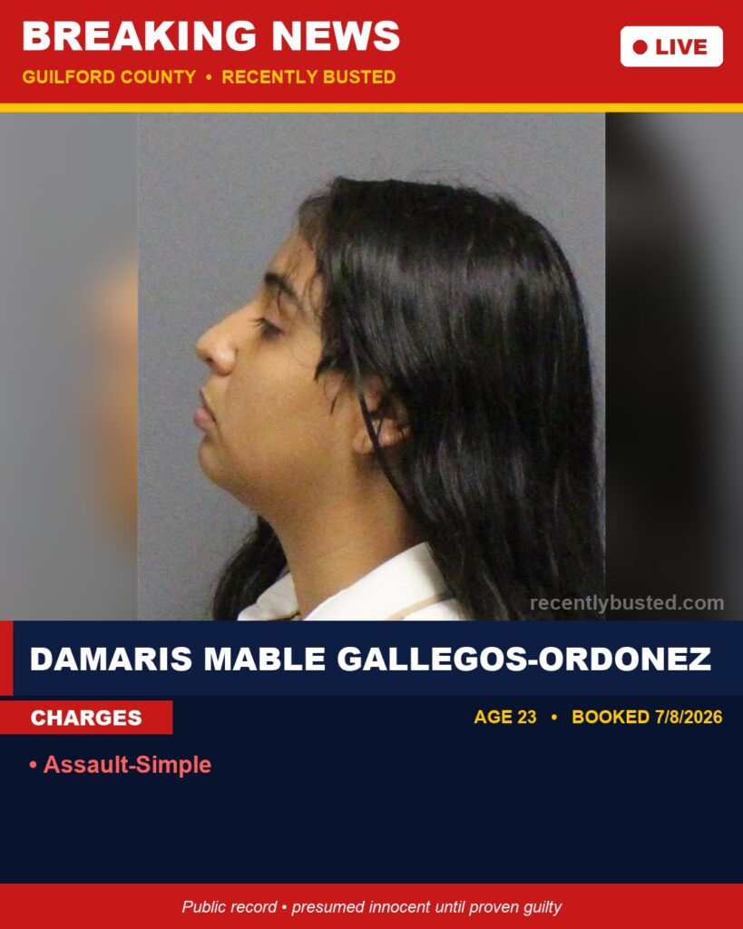 Booking photo of DAMARIS MABLE GALLEGOS-ORDONEZ