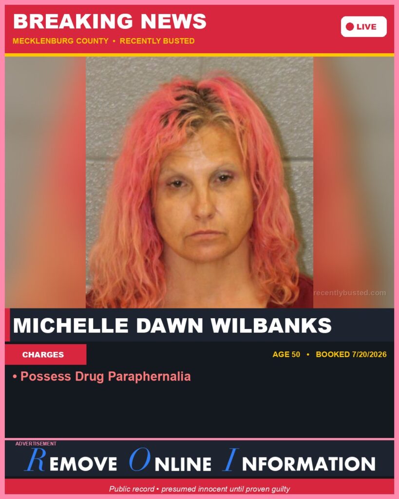 Booking photo of MICHELLE DAWN WILBANKS
