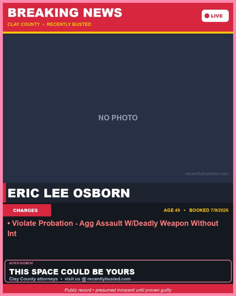 Booking photo of ERIC LEE OSBORN