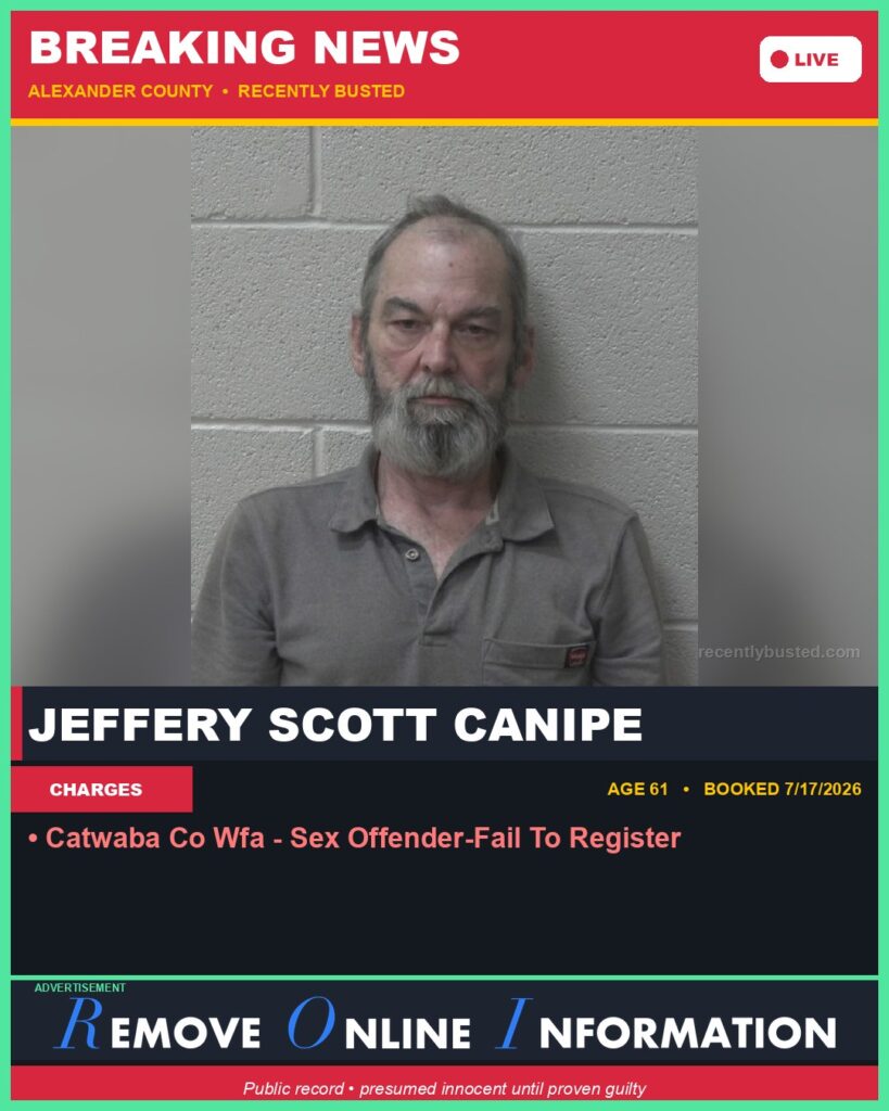 Booking photo of JEFFERY SCOTT CANIPE