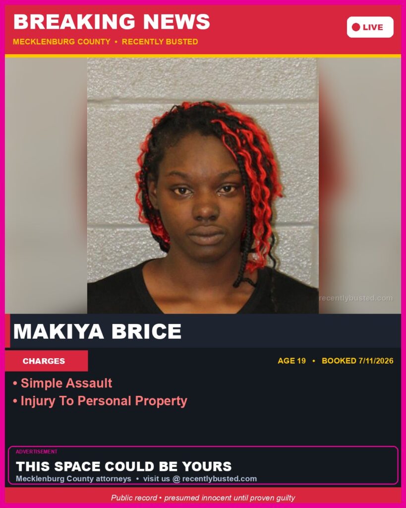 Booking photo of MAKIYA BRICE