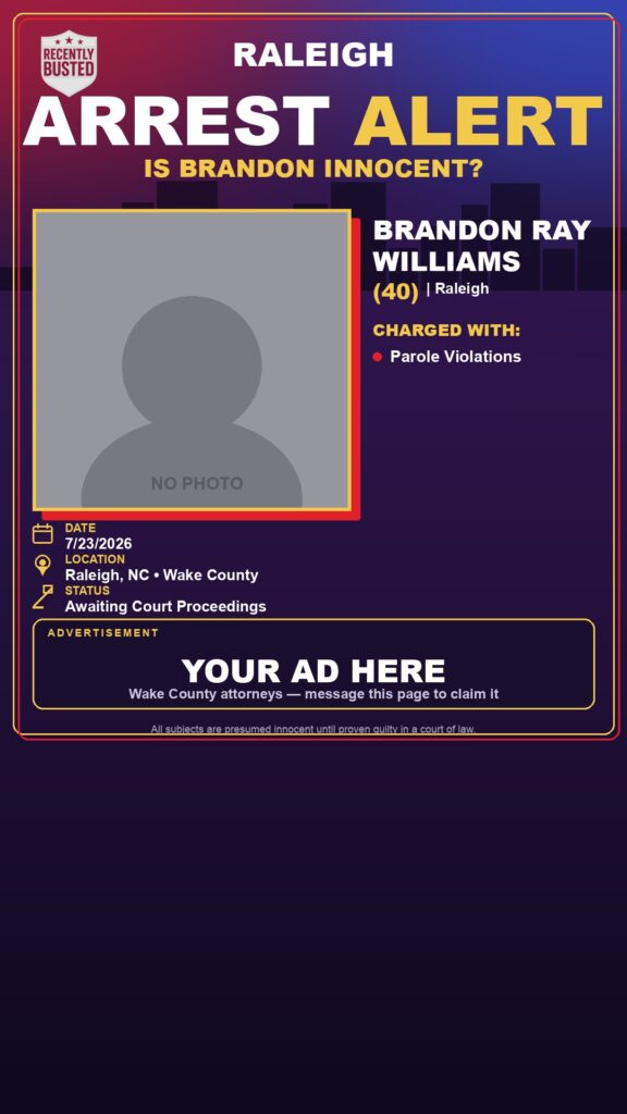 Booking photo of BRANDON RAY WILLIAMS