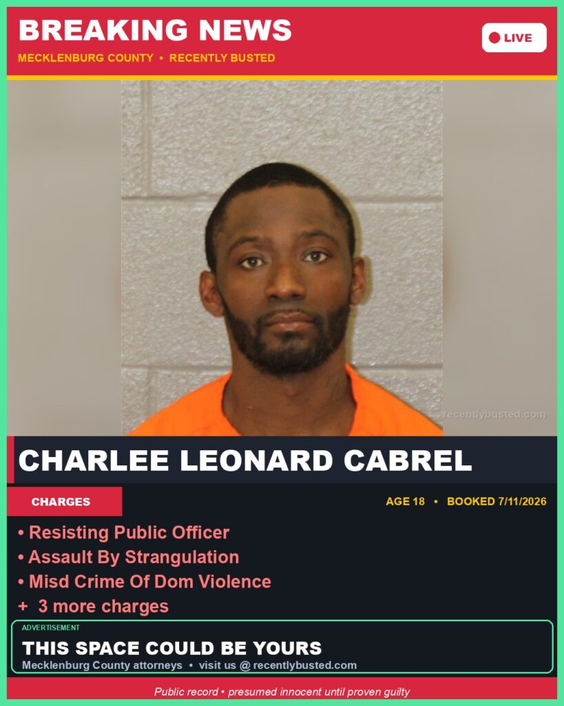 Booking photo of CHARLEE LEONARD CABREL