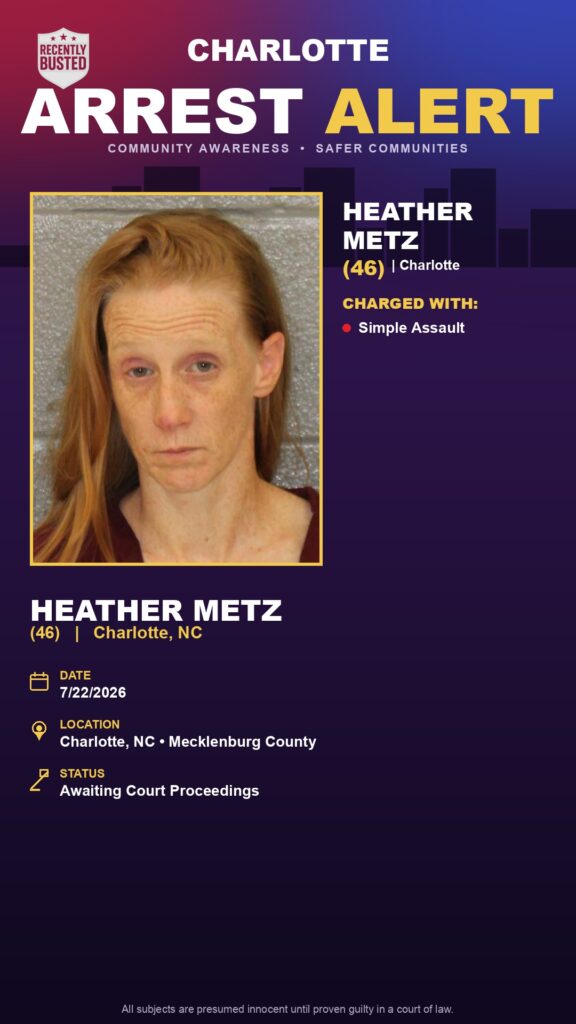 Booking photo of HEATHER METZ
