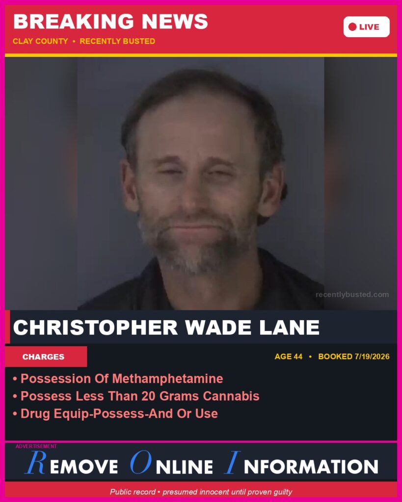 Booking photo of CHRISTOPHER WADE LANE