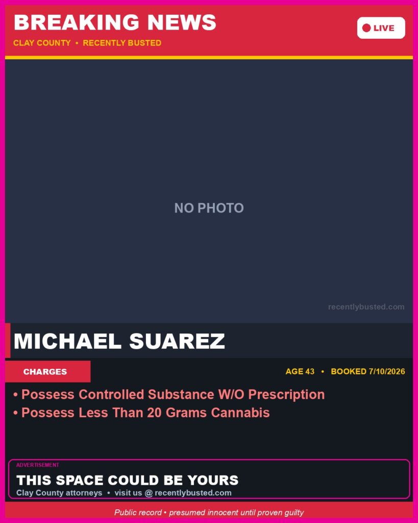 Booking photo of MICHAEL SUAREZ