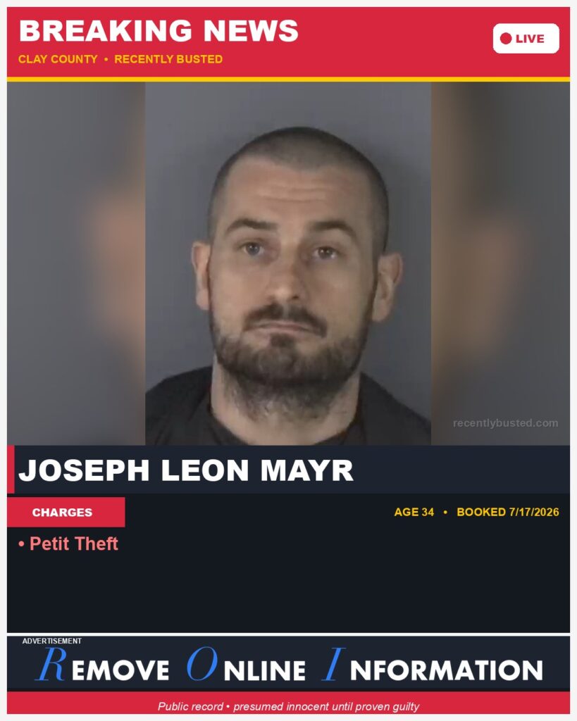 Booking photo of JOSEPH LEON MAYR