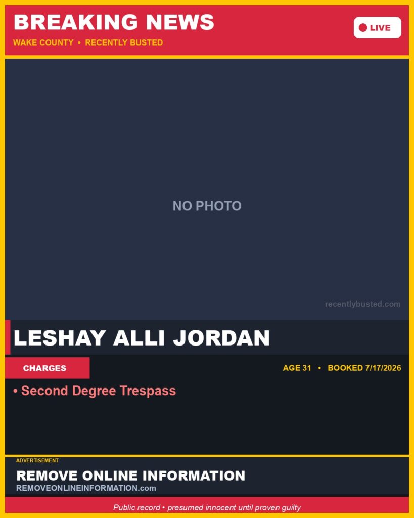 Booking photo of LESHAY ALLI JORDAN