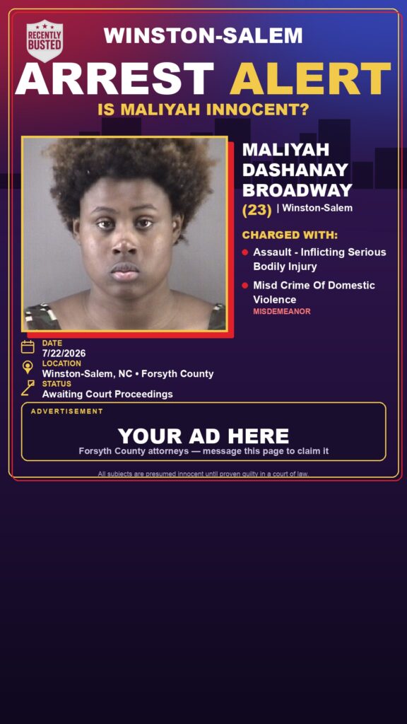 Booking photo of MALIYAH DASHANAY BROADWAY