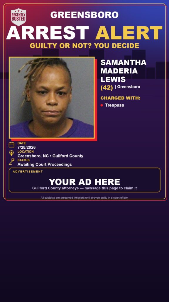 Booking photo of SAMANTHA MADERIA LEWIS