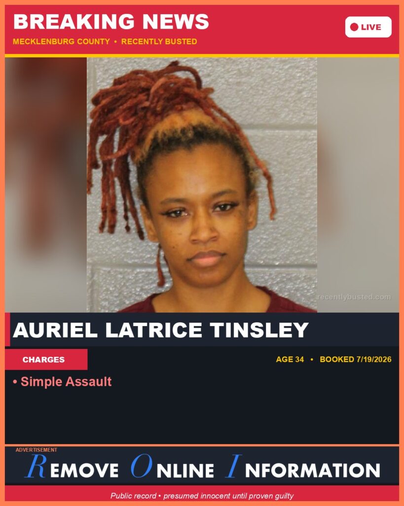 Booking photo of AURIEL LATRICE TINSLEY