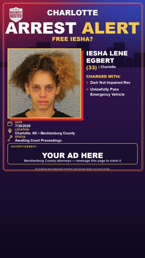 Arrest report - IESHA LENE EGBERT