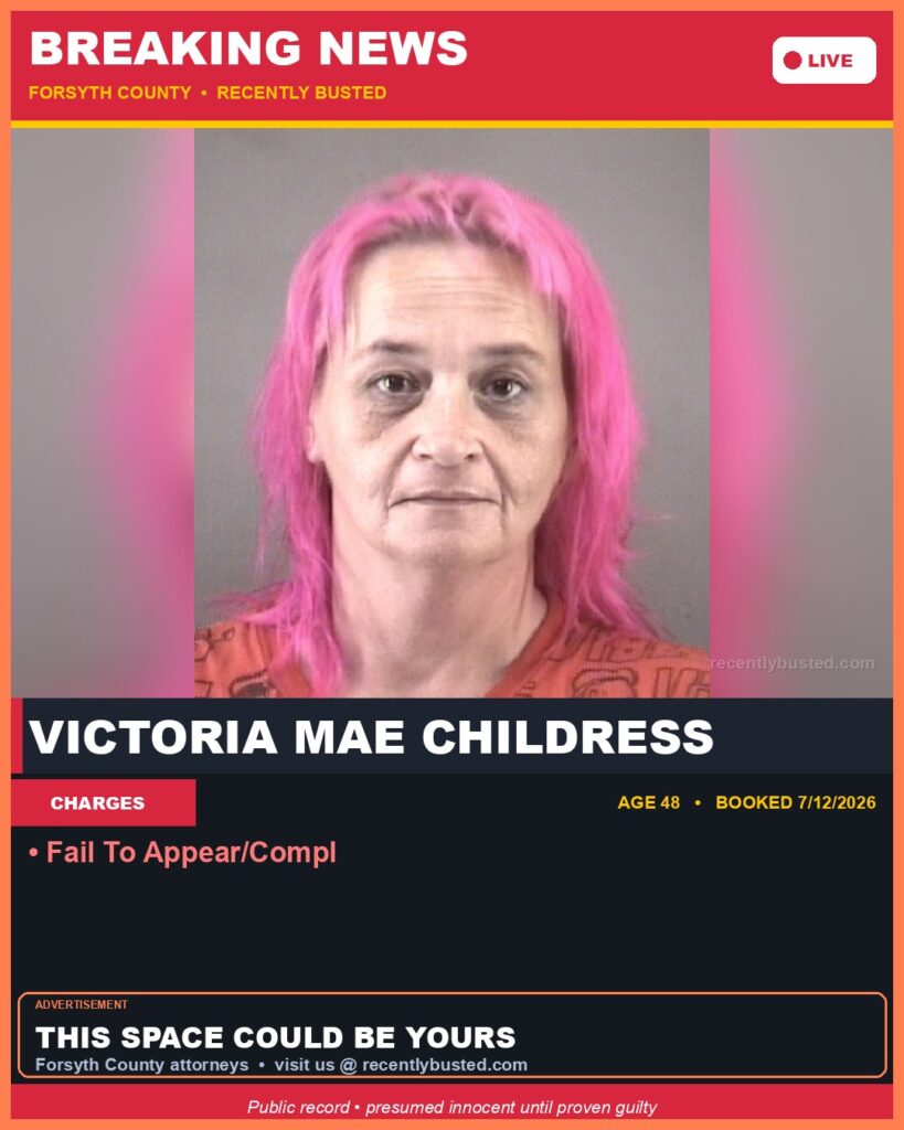 Booking photo of VICTORIA MAE CHILDRESS