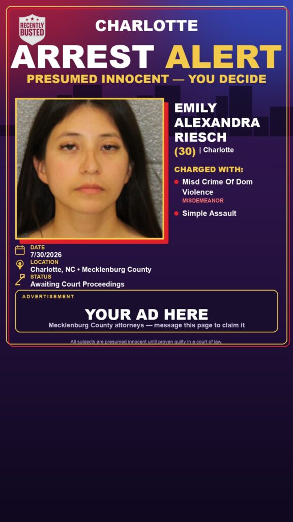 Arrest report - EMILY ALEXANDRA RIESCH