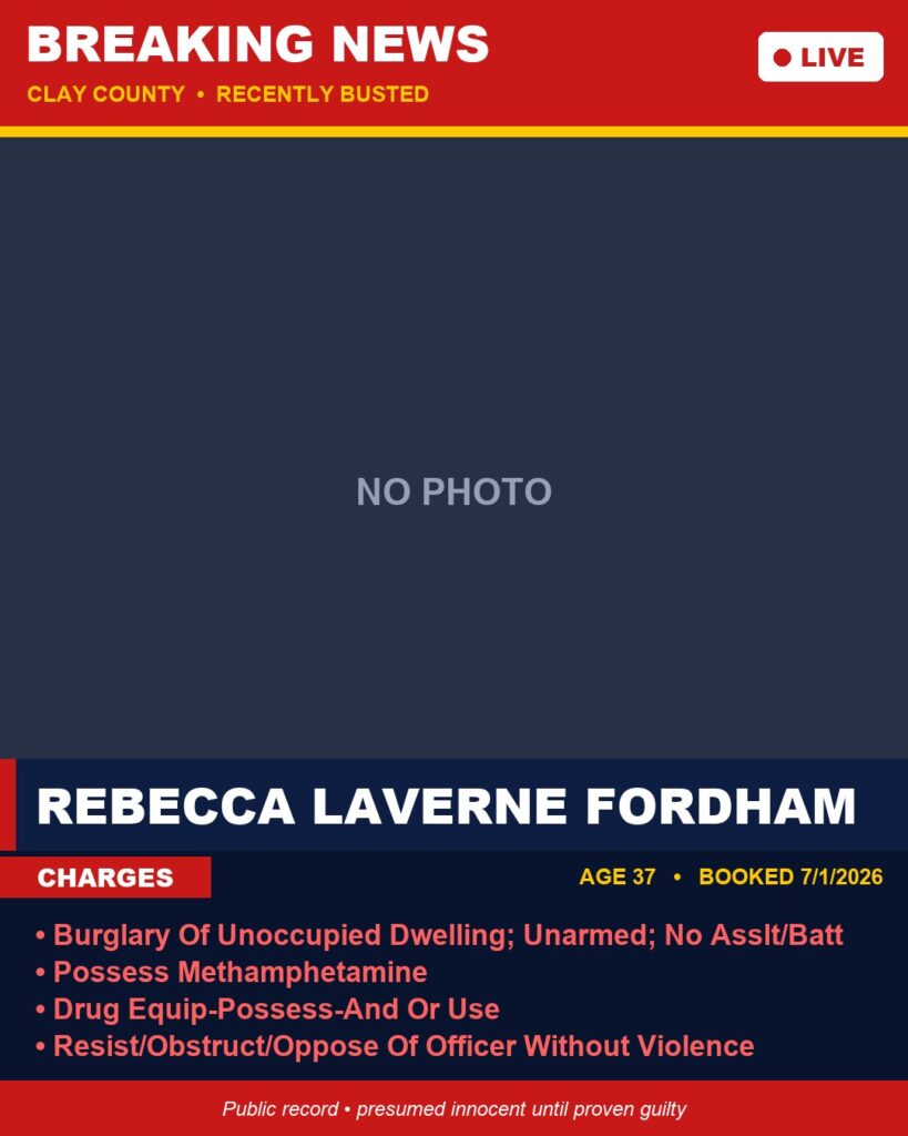 Booking photo of REBECCA LAVERNE FORDHAM
