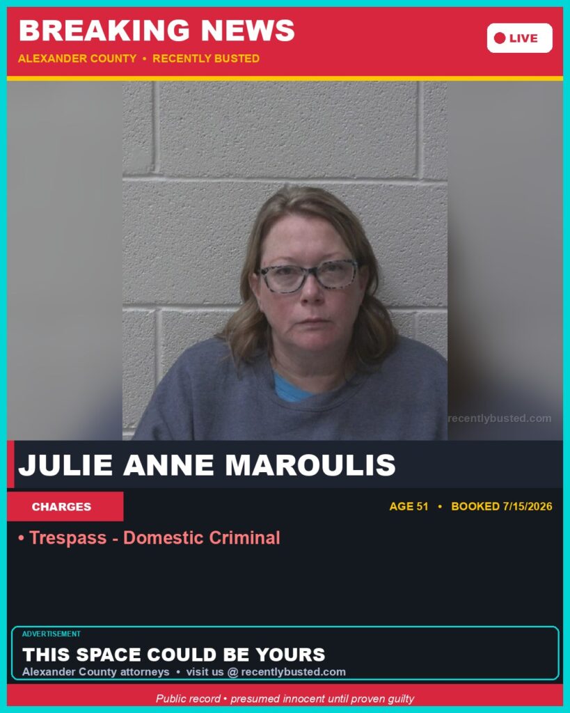 Booking photo of JULIE ANNE MAROULIS