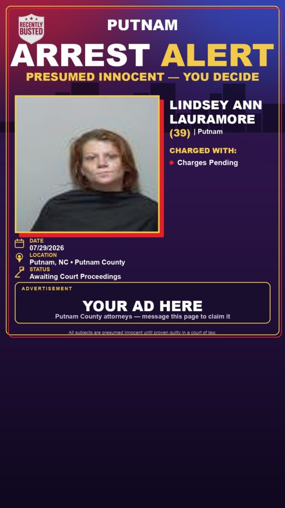 Arrest report - Lindsey Ann Lauramore