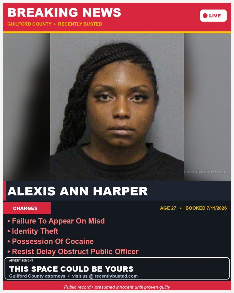 Booking photo of ALEXIS ANN HARPER