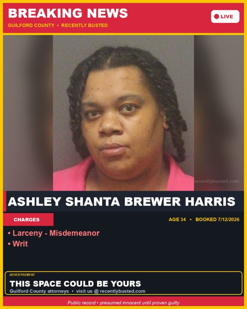 Booking photo of ASHLEY SHANTA BREWER HARRIS