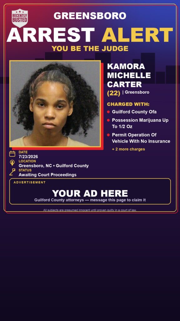 Booking photo of KAMORA MICHELLE CARTER