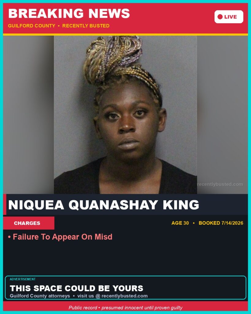 Booking photo of NIQUEA QUANASHAY KING